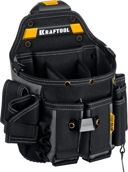 Сумка для инструментов Kraftool KPB-23 23карм. черный/желтый (38766)