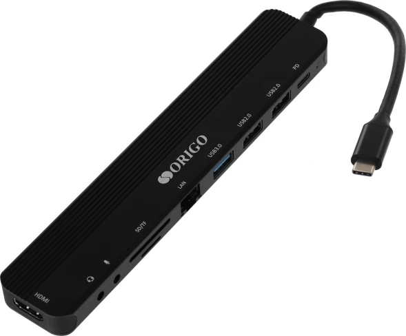 Разветвитель USB-C Origo OU3350SNPD 3порт. черный (OU3350SNPD/A1A)