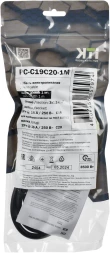 Шнур питания ITK PC-C19C20-1M C19-C20 проводник.:3x1.5мм2 1м 230В 16А черный
