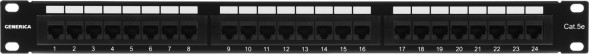 Патч-панель ITK PP24-1UC5EU-K05-G 19&amp;quot; 1U 24xRJ45 кат.5e UTP