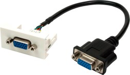 Вставка Lanmaster LAN-WA-LP-VGA-FF-0.2 22.5x45 1xVGA D-SUB