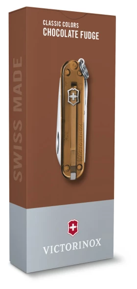 Нож перочинный Victorinox Classic SD Chocolate Fugde (0.6223.T55G) 58мм 7функц. подар.коробка