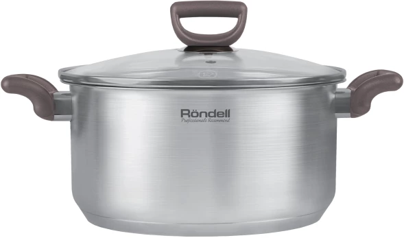 Кастрюля Rondell Fest RDS-1323 4.8л. d=24см (с крышкой) стальной