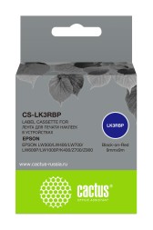 Картридж ленточный Cactus CS-LK3RBP черный для Epson LW300/LW400/LW700/LW600P/LW1000P/K400/Z700/Z900