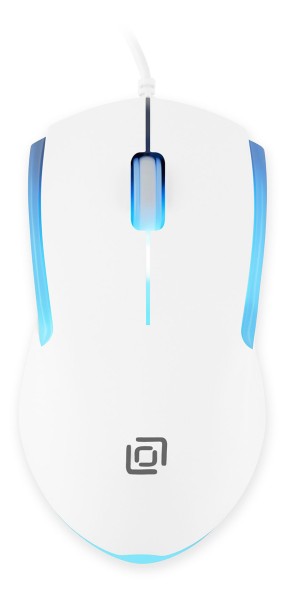 Мышь Оклик 245M белый оптическая (1000dpi) USB (3but)