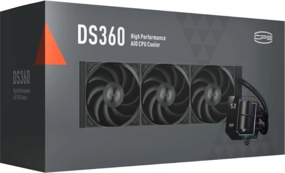Система водяного охлаждения PcCooler DS360 BK Soc-AM5/AM4/1151/1200/1700 черный 4-pin Al LCD 300W Ret (DS360-BKNWXX-GL)