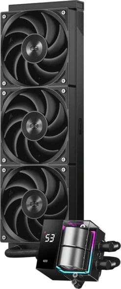 Система водяного охлаждения PcCooler DS360 BK Soc-AM5/AM4/1151/1200/1700 черный 4-pin Al LCD 300W Ret (DS360-BKNWXX-GL)