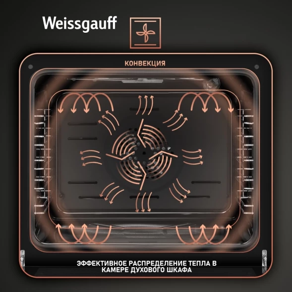 Духовой шкаф Электрический Weissgauff EOV 29 PDB Black Edition черный