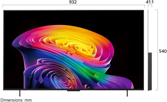 Телевизор OLED LG 42&amp;quot; OLED42C6RLA.ARUG черный/серебристый 4K Ultra HD 120Hz DVB-T DVB-T2 DVB-C DVB-S2 USB WiFi Smart TV