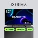 Телевизор LED Digma 32&amp;quot; DM-LED32SBB34 Салют ТВ Frameless Metal черный HD 60Hz DVB-T DVB-T2 DVB-C DVB-S DVB-S2 USB WiFi Smart TV