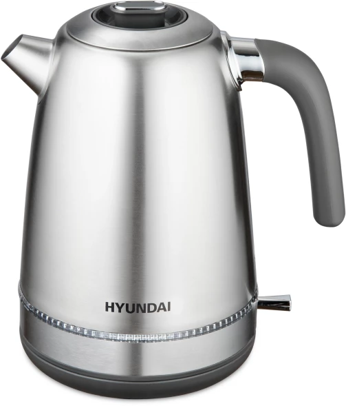 Чайник электрический Hyundai HYK-S5806 1.7л. 2200Вт серебристый матовый/черный корпус: металл