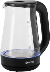 Чайник электрический Vitek VT-8803 1.7л. 2200Вт черный корпус: стекло