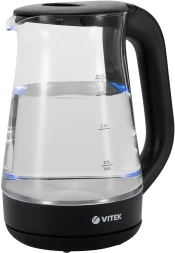 Чайник электрический Vitek VT-8803 1.7л. 2200Вт черный корпус: стекло
