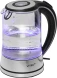 Чайник электрический Vitek VT-WK1009 1.7л. 2200Вт черный/серый корпус: стекло