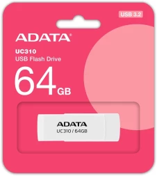 Флеш Диск A-Data 64GB UC310 UC310-64G-RWH USB3.2 белый