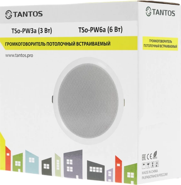 Громкоговоритель Tantos TSo-PW3a потолочный 3Вт белый (00-00026404)