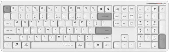 Клавиатура A4Tech Fstyler FBX55C белый USB беспроводная BT/Radio slim Multimedia (FBX55C)