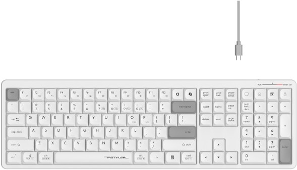 Клавиатура A4Tech Fstyler FBX55C белый USB беспроводная BT/Radio slim Multimedia (FBX55C)