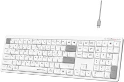 Клавиатура A4Tech Fstyler FBX55C белый USB беспроводная BT/Radio slim Multimedia (FBX55C)