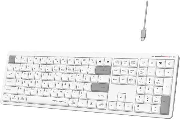Клавиатура A4Tech Fstyler FBX55C белый USB беспроводная BT/Radio slim Multimedia (FBX55C)