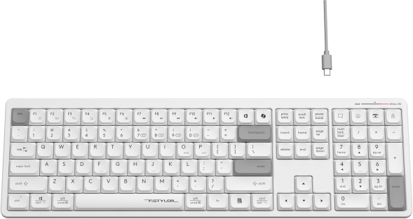 Клавиатура A4Tech Fstyler FBX55C белый USB беспроводная BT/Radio slim Multimedia (FBX55C)