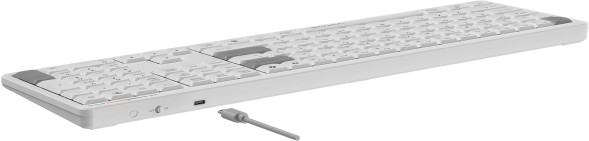 Клавиатура A4Tech Fstyler FBX55C белый USB беспроводная BT/Radio slim Multimedia (FBX55C)