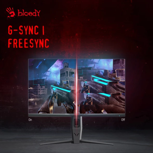 Монитор Bloody 24.5&amp;quot; MN251F серый IPS LED 1ms 16:9 HDMI M/M матовая HAS Piv 320cd 178гр/178гр 1920x1080 200Hz G-Sync DP FHD USB 4.3кг