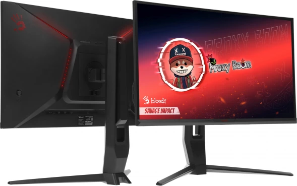 Монитор Bloody 24.5&amp;quot; MN251F серый IPS LED 1ms 16:9 HDMI M/M матовая HAS Piv 320cd 178гр/178гр 1920x1080 200Hz G-Sync DP FHD USB 4.3кг