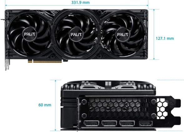 Видеокарта Palit PCI-E RTX5070 GAMINGPRO OC NVIDIA GeForce RTX 5070 12Gb 192bit GDDR7 2325/28000 HDMIx1 DPx3 HDCP Ret
