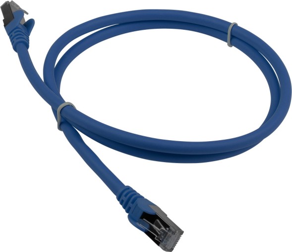 Патч-корд Lanmaster LAN-PC45/S6A-5.0-BL FTP RJ-45 вил.-вилка RJ-45 кат.6A 5м синий LSZH (уп.:1шт)