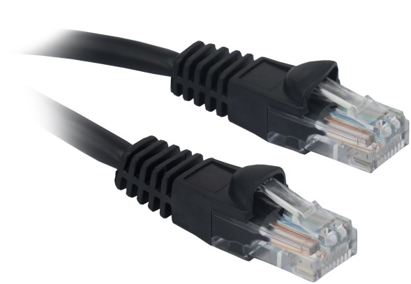 Патч-корд Buro UTP 4 пары cat5E CCA molded 1.5м черный RJ-45 (m)-RJ-45 (m)