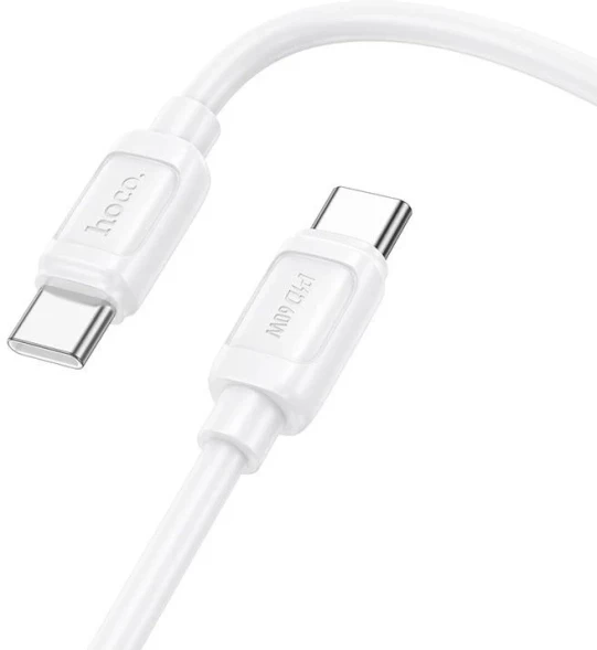 Кабель Hoco X115 52001 USB-C-USB-C 1.2м белый