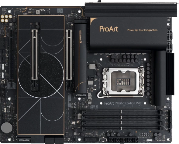 Материнская плата Asus PROART Z890-CREATOR WIFI Soc-1851 Intel Z890 4xDDR5 ATX AC`97 8ch(7.1) 1 x 10Gigabit + 1 x 2.5Gigabit RAID+HDMI+DP