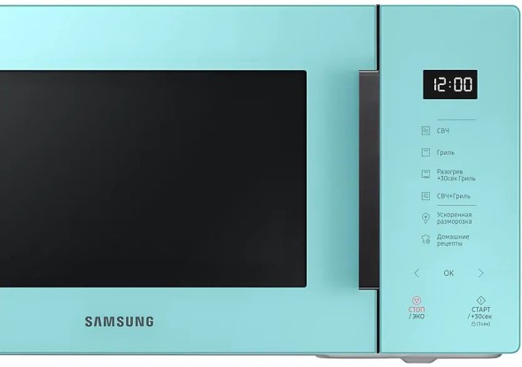 Микроволновая Печь Samsung MG23T5018AN/BW 23л. 800Вт мятный/черный