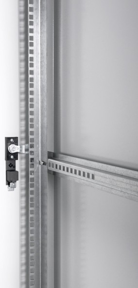 Шкаф коммутационный ЦМО (ШТК-Э-24.6.6-13АА) напольный 24U 600x600мм пер.дв.стекл металл 2 бок.пан. направл.под закл.гайки 540кг серый 515мм 51кг 180град. 1187мм IP20 сталь