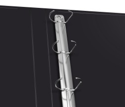 Папка на 4-х кольцах Бюрократ -0818/4RBLCK A4 пластик 0.7мм кор.18мм внутр. с вставкой черный