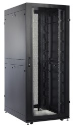 Шкаф серверный ЦМО (ШТК-СП-48.8.12-44АА-9005) напольный 48U 800x1130мм пер.дв.перфор. задн.дв.перфор. 2 бок.пан. 1350кг черный 890мм 170кг 180град. 2215мм