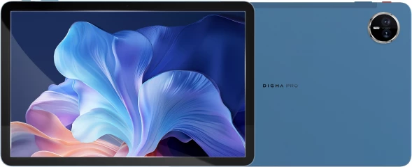 Планшет Digma Pro Eclipse T616 (2.0) 8C RAM8Gb ROM256Gb 11&amp;quot; In-Cell 1920x1200 4G 2Sim Android 14 голубой 20Mpix 8Mpix BT WiFi microSD 1Tb 8000mAh