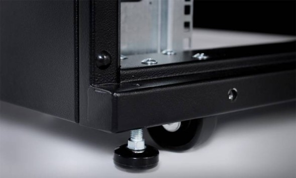 Шкаф серверный ЦМО (ШТК-СП-42.8.10-48АА-9005) напольный 42U 800x930мм пер.дв.перфор. задн.дв.перфор.2-хст. 2 бок.пан. 1350кг черный 690мм 180град. 1950мм