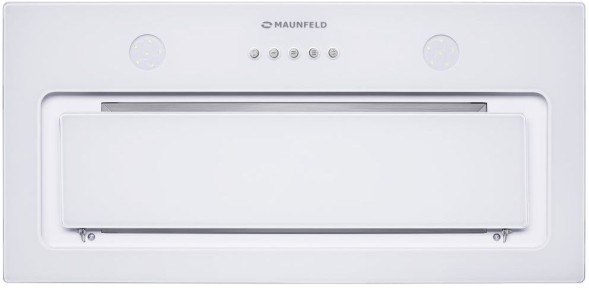 Вытяжка встраиваемая Maunfeld TRAPEZE 601GG белый управление: кнопочное (1 мотор)