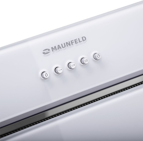 Вытяжка встраиваемая Maunfeld TRAPEZE 601GG белый управление: кнопочное (1 мотор)