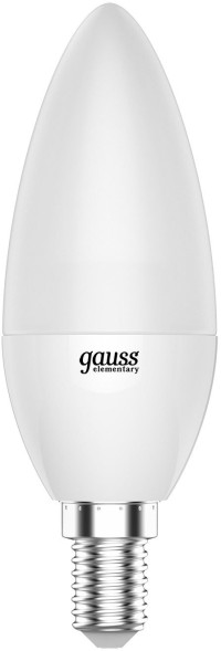 Лампа светодиодная Gauss Elementary 33116T 6Вт цок.:E14 свеча 180B 3000K св.свеч.бел.теп. (упак.:3шт)