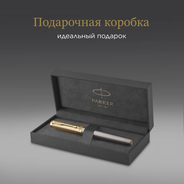 Ручка перьев. Parker Ingenuity Pioneers F571 (2200949) Arrow Grey GT F подар.кор.