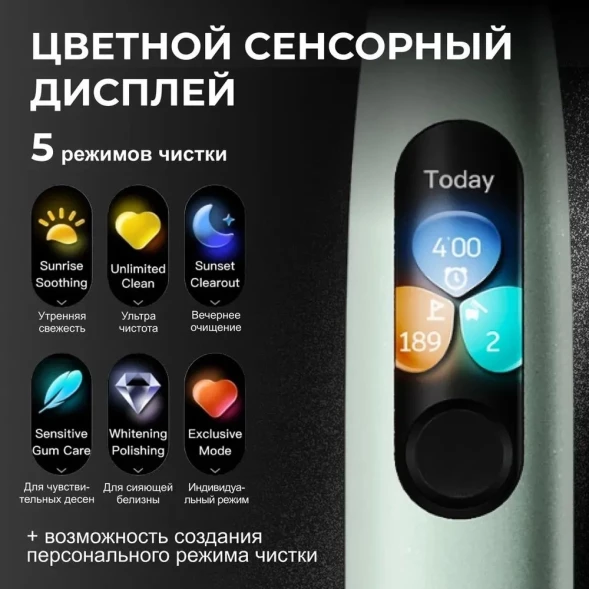 Зубная щетка электрическая Oclean X Ultra V8100 зеленый