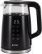 Чайник электрический Vitek VT-8827 1.7л. 2200Вт черный корпус: стекло/металл