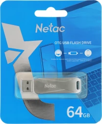Флеш Диск Netac 64Gb U782C NT03U782C-064G-30PN USB3.0 серый