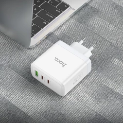 Сетевое зар./устр. Hoco N30 Glory 65W 3.25A+3A+1.5A (PD+QC) универсальное белый (84155)