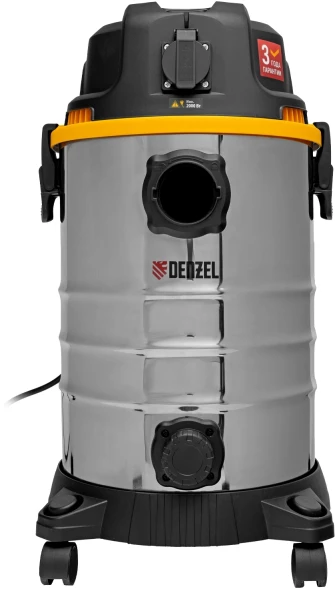 Строительный пылесос Denzel RVC30 1400Вт (уборка: сухая/влажная/выдув/сбор воды) серебристый