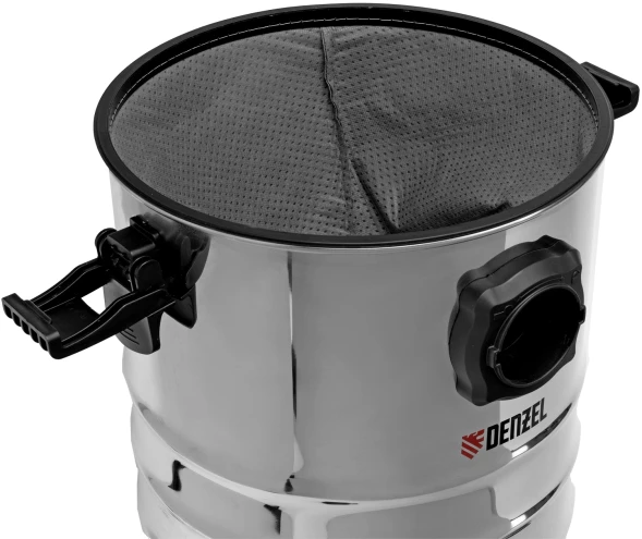 Строительный пылесос Denzel RVC30 1400Вт (уборка: сухая/влажная/выдув/сбор воды) серебристый