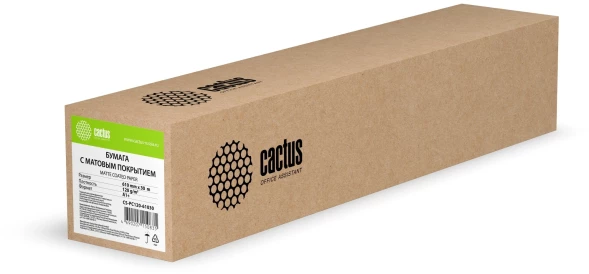 Бумага Cactus CS-PC120-61030 24&amp;quot;(A1) 610мм-30м/120г/м2/белый матовое универсальная (с покрытием) втулка:50.8мм (2&amp;quot;) (упак.:1рул)